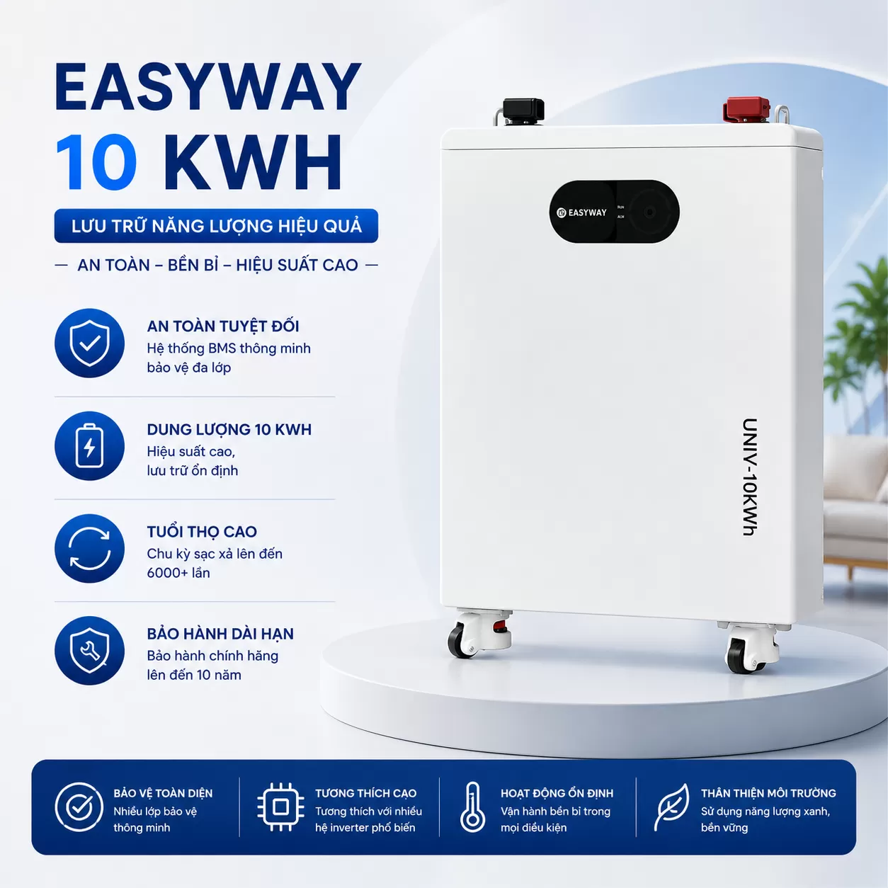 Pin lưu trữ EASYWAY 10 KWH
