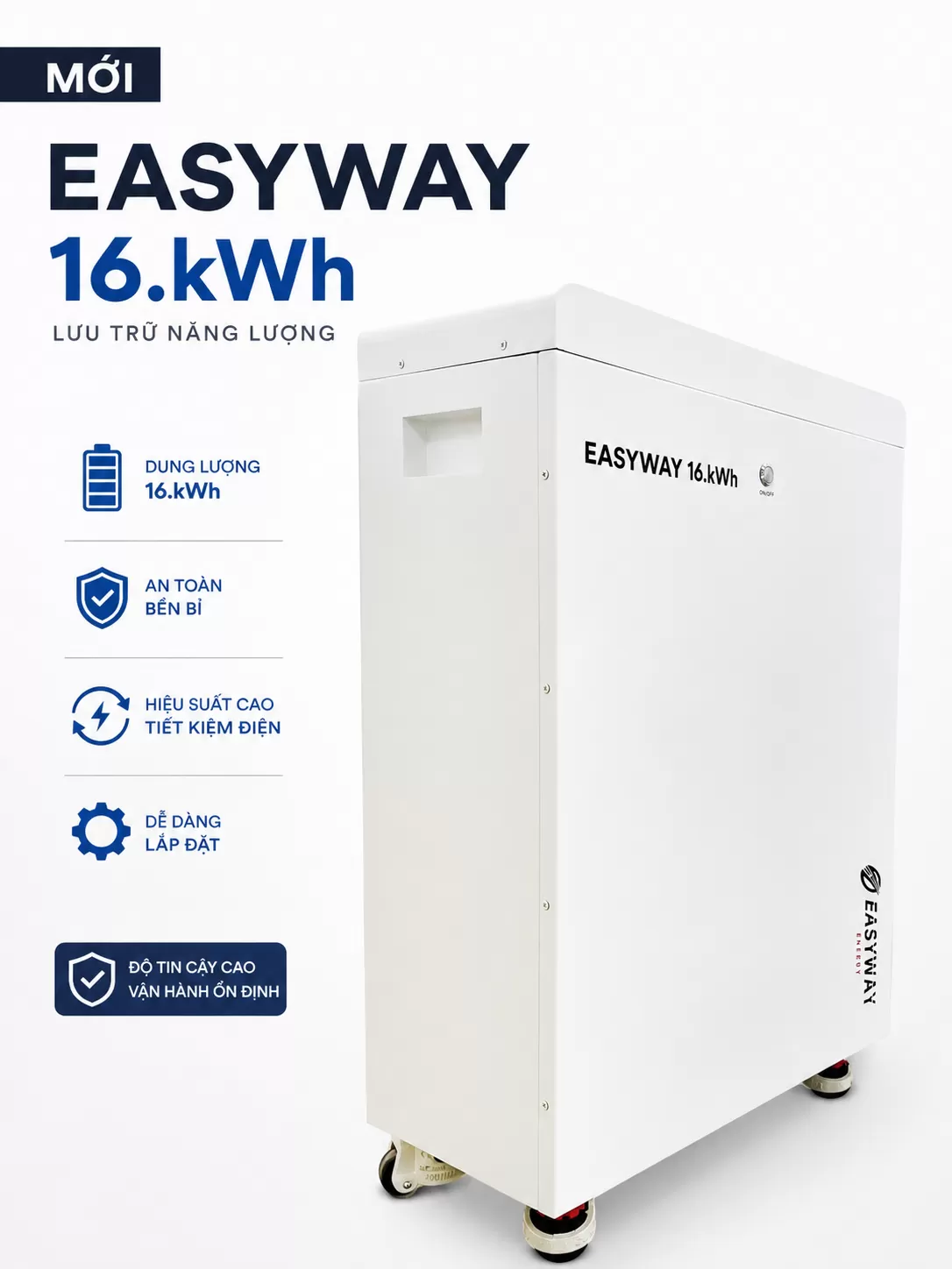 Pin lưu trữ EASYWAY 16.kwh mới (thùng gỗ) (không dập lửa)