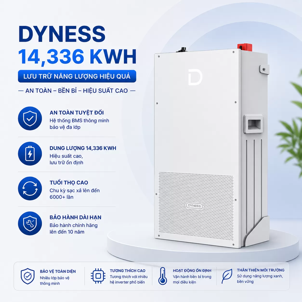 Pin lưu trữ DYNESS 14,336 KWH